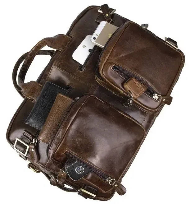 Сумка чоловіча Vintage 14074 Коричнева