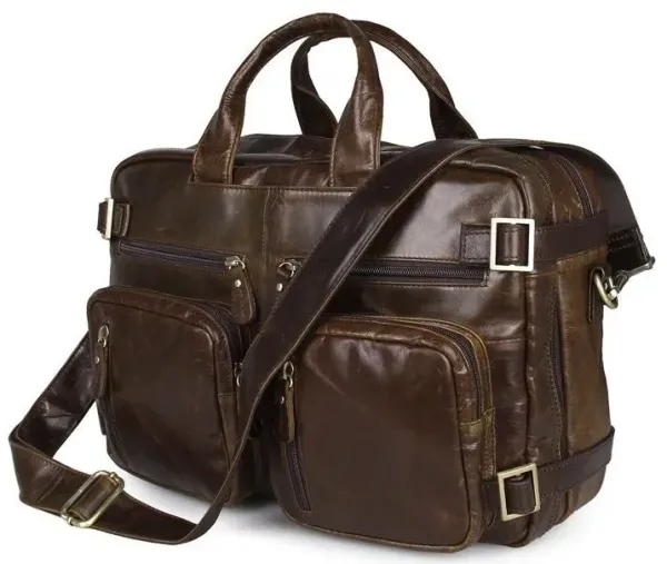 Сумка чоловіча Vintage 14074 Коричнева