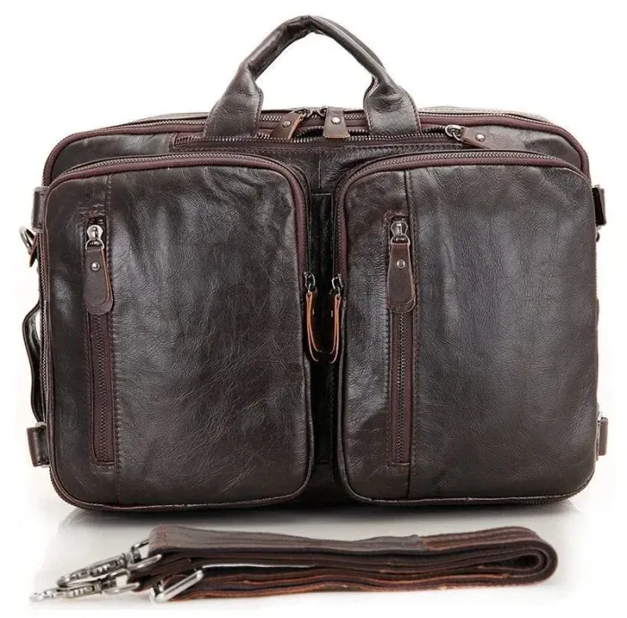 Сумка чоловіча Vintage 14106 трансформер Коричнева