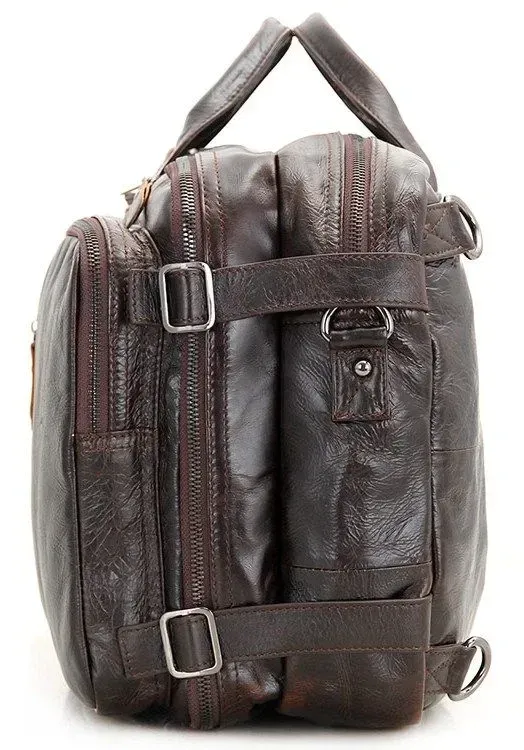 Сумка чоловіча Vintage 14106 трансформер Коричнева