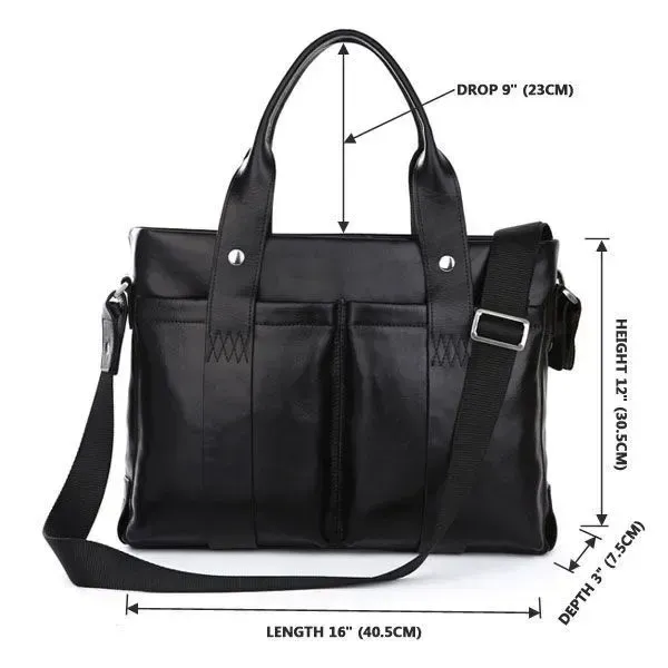 Сумка чоловіча Vintage 14108 Чорна