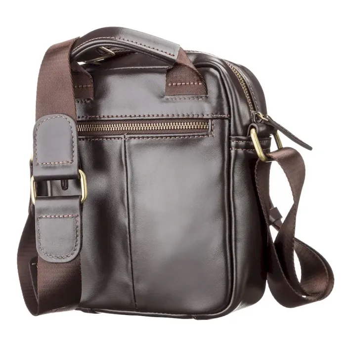 Сумка чоловіча SHVIGEL 11089 шкіряна Коричнева