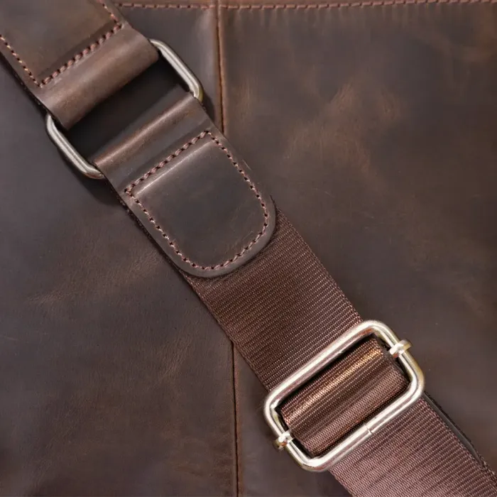 Сумка чоловіча SHVIGEL 11099 шкіряна Коричнева