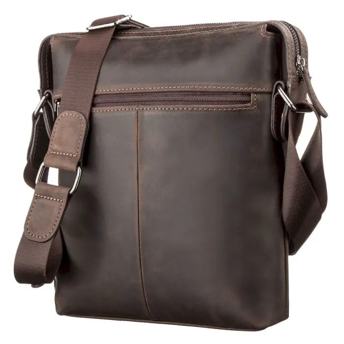Сумка чоловіча SHVIGEL 11099 шкіряна Коричнева