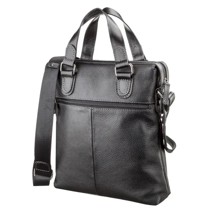 Сумка чоловіча SHVIGEL 11114 шкіряна Чорна