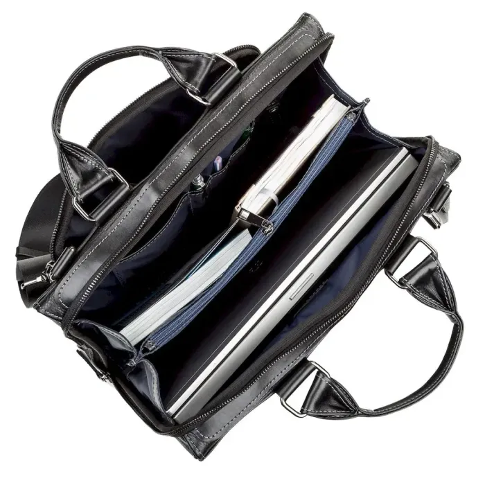 Сумка чоловіча SHVIGEL 11116 шкіряна Чорна