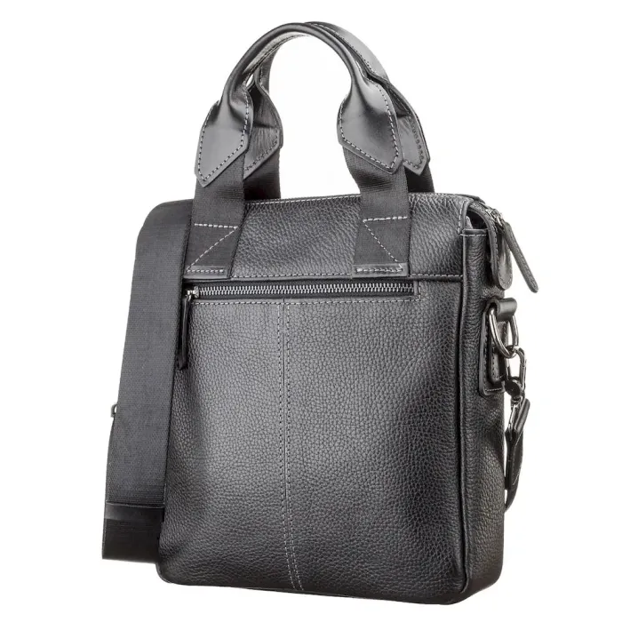 Сумка чоловіча SHVIGEL 11121 шкіряна Чорна