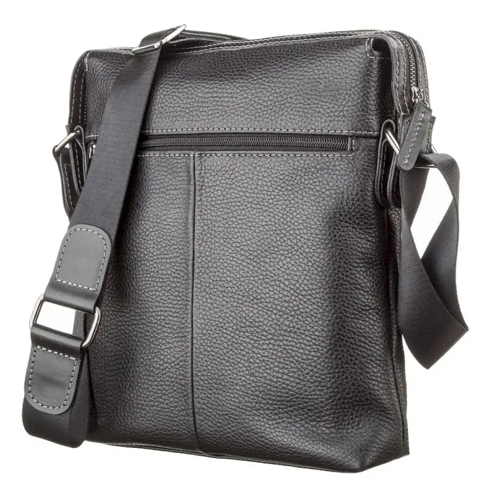 Сумка чоловіча SHVIGEL 11122 шкіряна Чорна