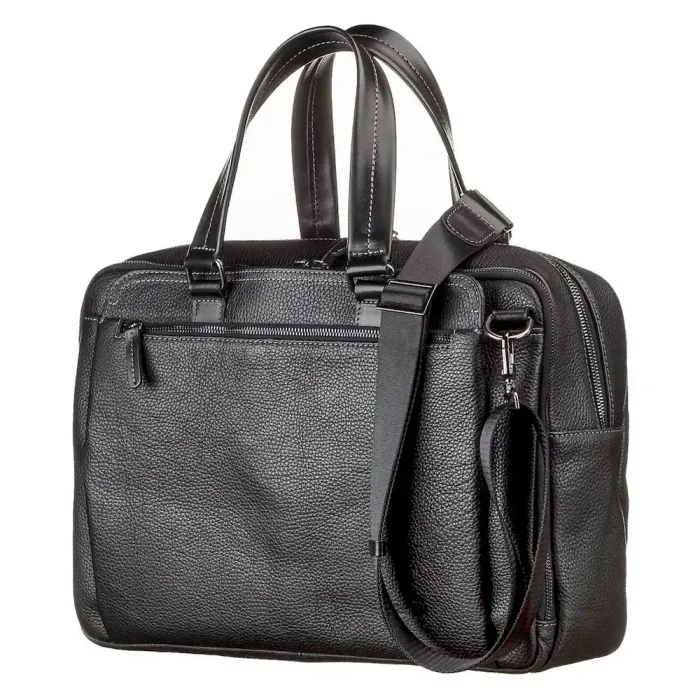 Сумка чоловіча SHVIGEL 11123 шкіряна Чорна