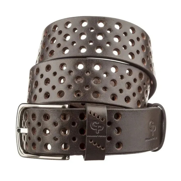 Ремінь Grande Pelle 11133 джинсовий Коричневий