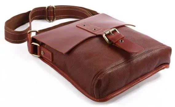Сумка чоловіча Vintage 14157 шкіряна Коричнева