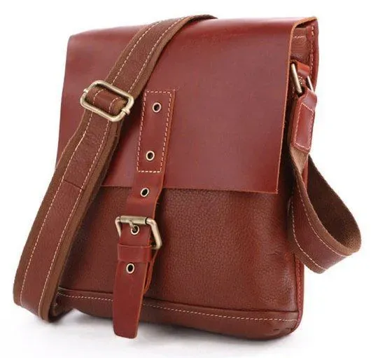 Сумка чоловіча Vintage 14157 шкіряна Коричнева