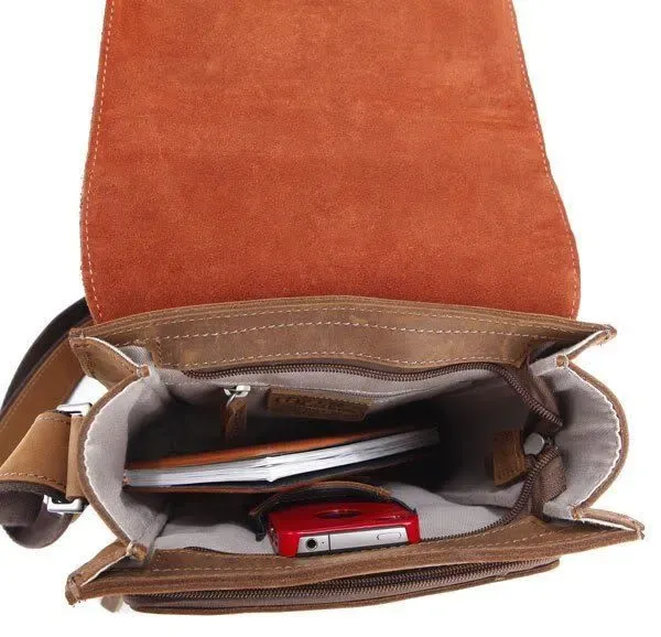 Сумка чоловіча Vintage 14159 із вінтажної шкіри Коричнева