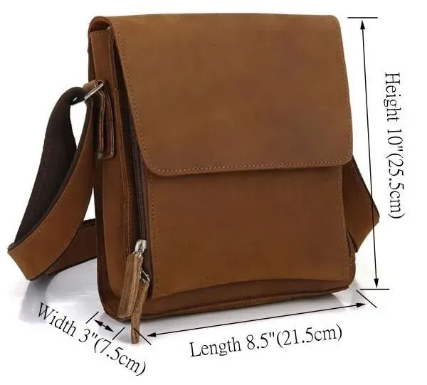 Сумка чоловіча Vintage 14159 із вінтажної шкіри Коричнева