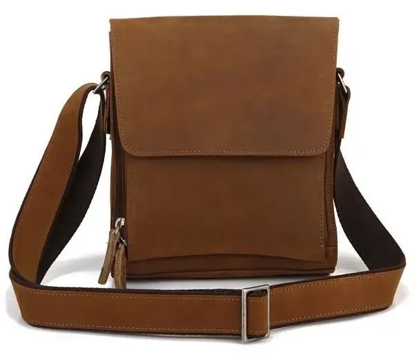 Сумка чоловіча Vintage 14159 із вінтажної шкіри Коричнева