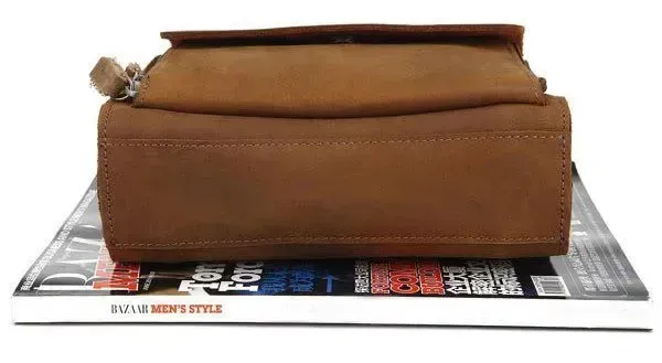 Сумка чоловіча Vintage 14159 із вінтажної шкіри Коричнева