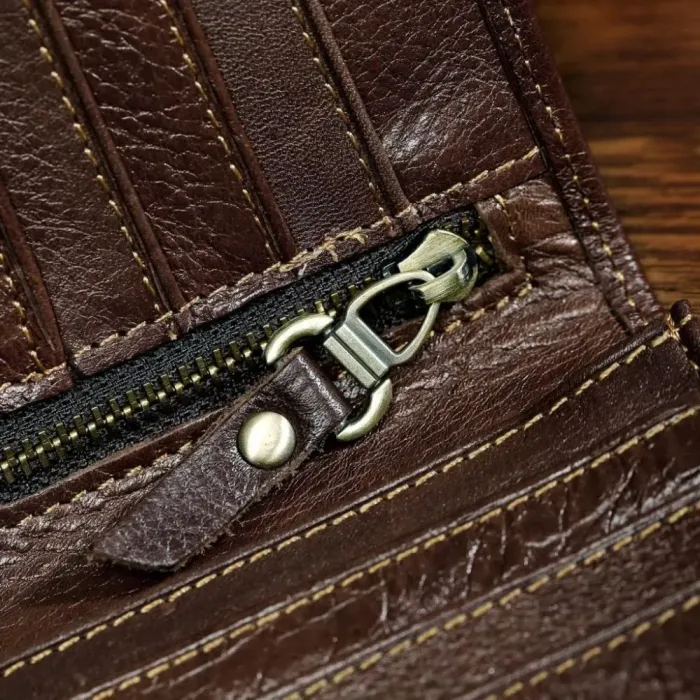 Купюрник мужской Vintage 14173 кожаный Коричневый