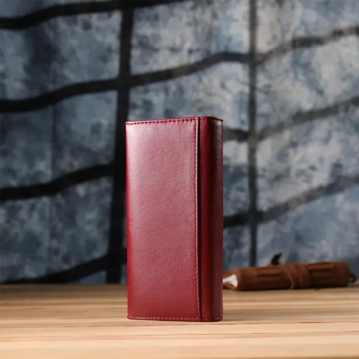 Місткий жіночий гаманець із натуральної шкіри ST Leather 23089 Бордовий