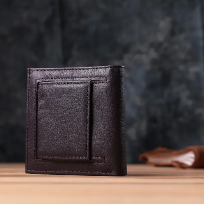 Компактний жіночий гаманець із натуральної шкіри ST Leather 22855 Коричневий