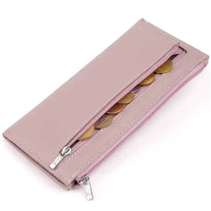 Горизонтальний тонкий гаманець зі шкіри ST Leather 19327 Ліловий