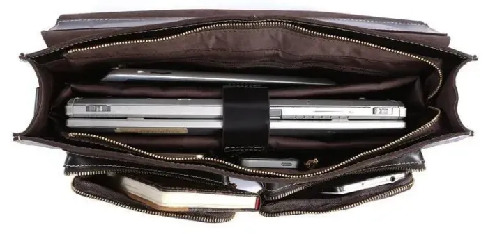 Портфель Vintage 14205 шкіряний Чорний