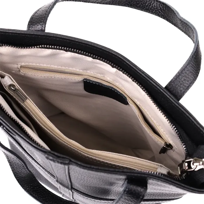 Унікальна сумка жіноча з натуральної шкіри Vintage 22993 Чорний