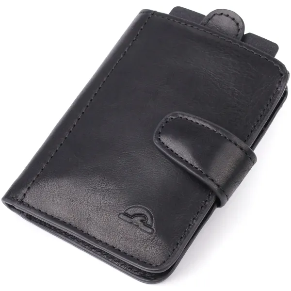 Місткий картхолдер із натуральної шкіри Tony Perotti 20899_1 (3796 nero) Чорний