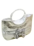 Сумка Жіноча Кошик текстиль LUXEVA PC5491R natural silver