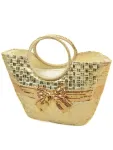 Сумка Жіноча Кошик текстиль LUXEVA PC7167-1 natural gold