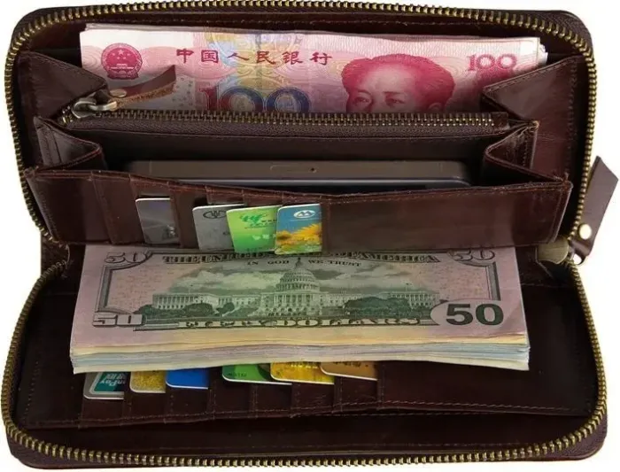 Гаманець жіночий Vintage 14492 на блискавці Коричневий