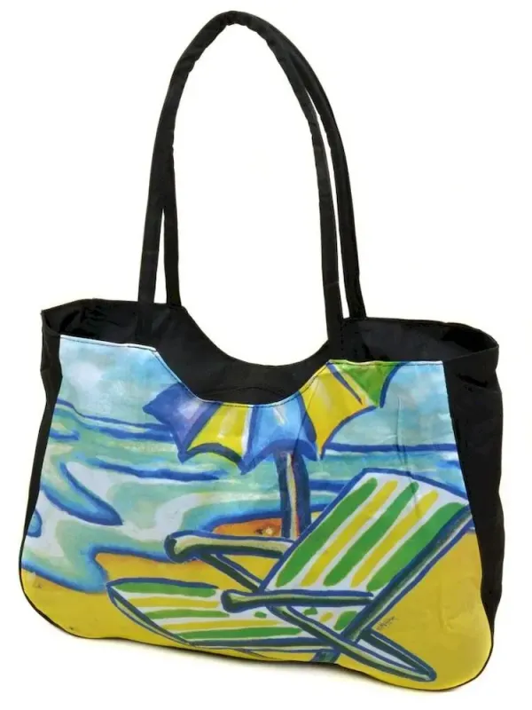 Сумка Женская Пляжная текстиль LUXEVA /1328 black