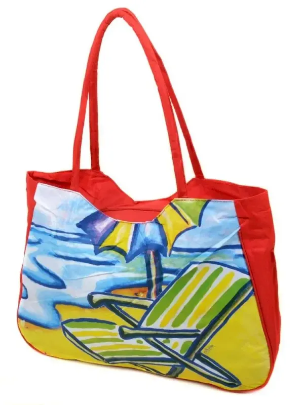 Сумка Жіноча Пляжна текстиль LUXEVA /1328 red