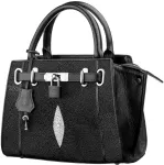 Сумка STINGRAY LEATHER 18220 із натуральної шкіри морського скату Чорна