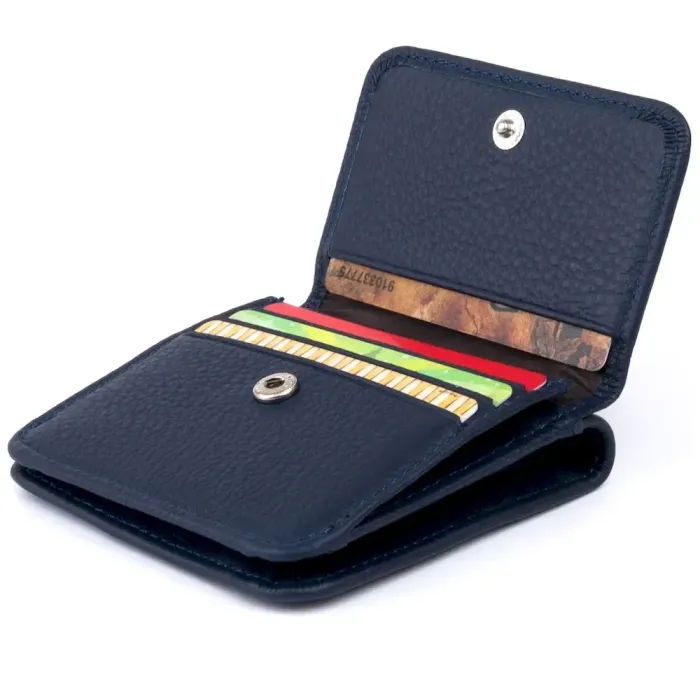 Маленький гаманець на кнопці жіночий ST Leather 19237 Темно-синій