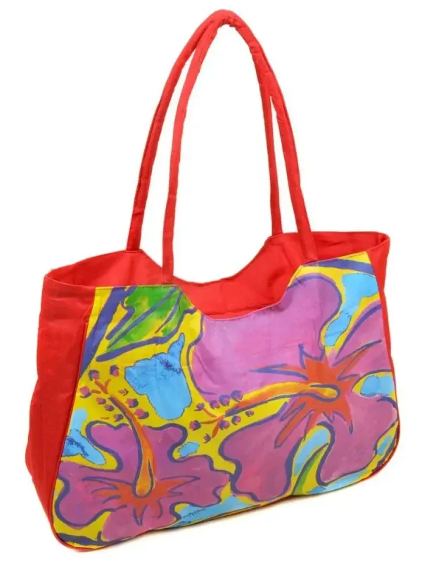 Сумка Жіноча Пляжна текстиль LUXEVA /1330 red