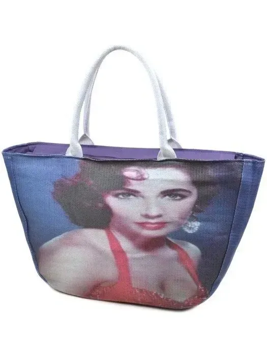 Сумка Жіноча Пляжна текстиль LUXEVA PC 9139-1 blue печать