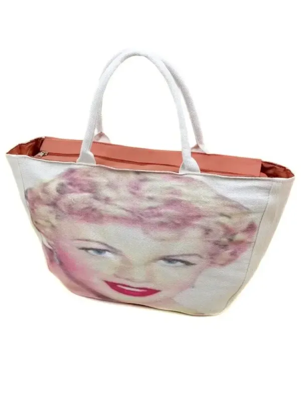 Сумка Жіноча Пляжна текстиль LUXEVA PC 9139-1 white печать