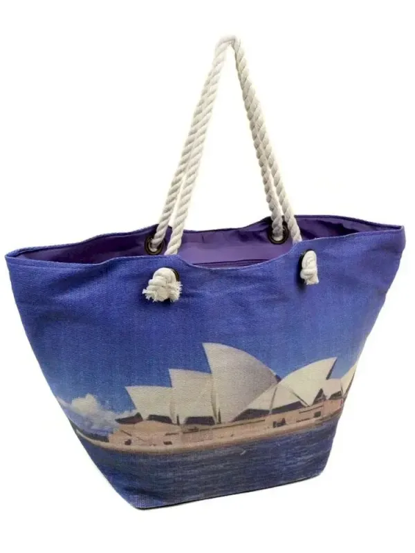 Сумка Жіноча Пляжна текстиль LUXEVA PC 9140-1 blue печать
