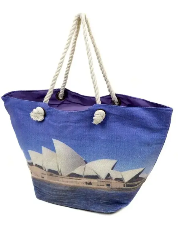 Сумка Жіноча Пляжна текстиль LUXEVA PC 9140-1 blue печать