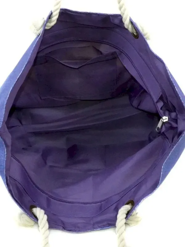 Сумка Жіноча Пляжна текстиль LUXEVA PC 9140-1 blue печать