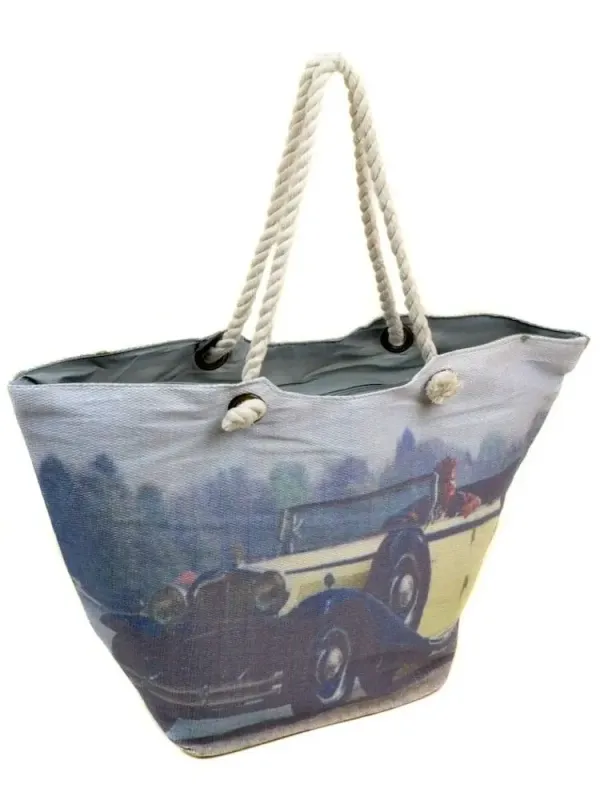 Сумка Женская Пляжная текстиль Luxeva PC 9140-1 dark-brown печать