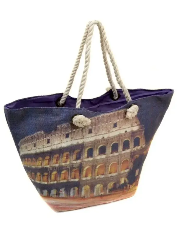 Сумка Женская Пляжная текстиль Luxeva PC 9140-1 navi печать