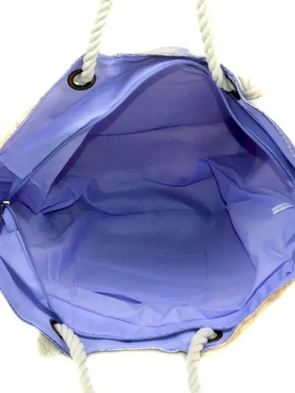 Сумка Жіноча Пляжна текстиль LUXEVA PC 9140-1 purple печать