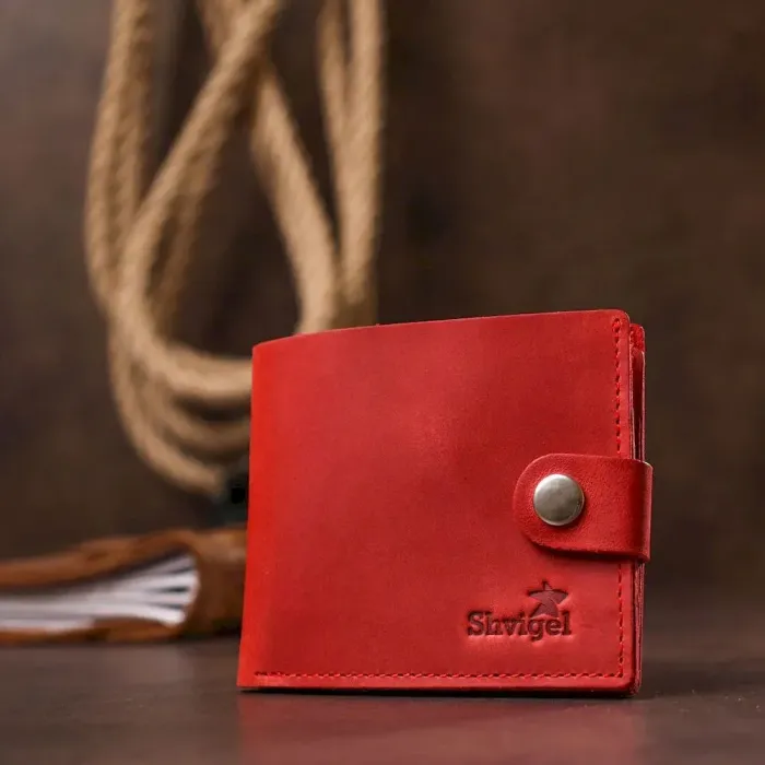 Невелике жіноче вінтажне портмоне Shvigel 16455 Червоний