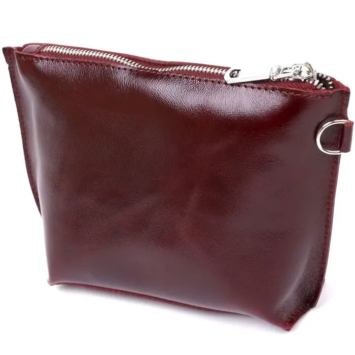 Кожаная практичная косметичка для женщин Shvigel 16412 Бордовый
