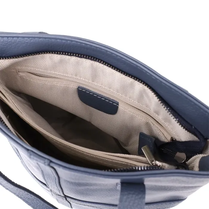 Красива сумка жіноча з натуральної шкіри Vintage 22995 Синій