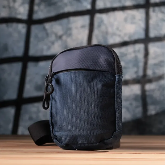 Чоловіча слінг сумка для подорожей з якісного текстилю Vintage 22870 Синій