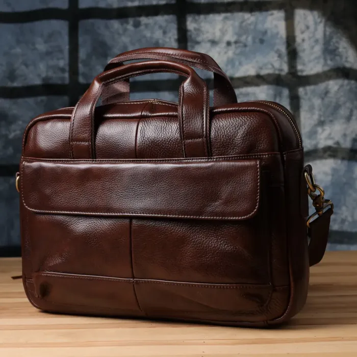 Стильний портфель для чоловіків із натуральної шкіри Vintage 23040 Коричневий