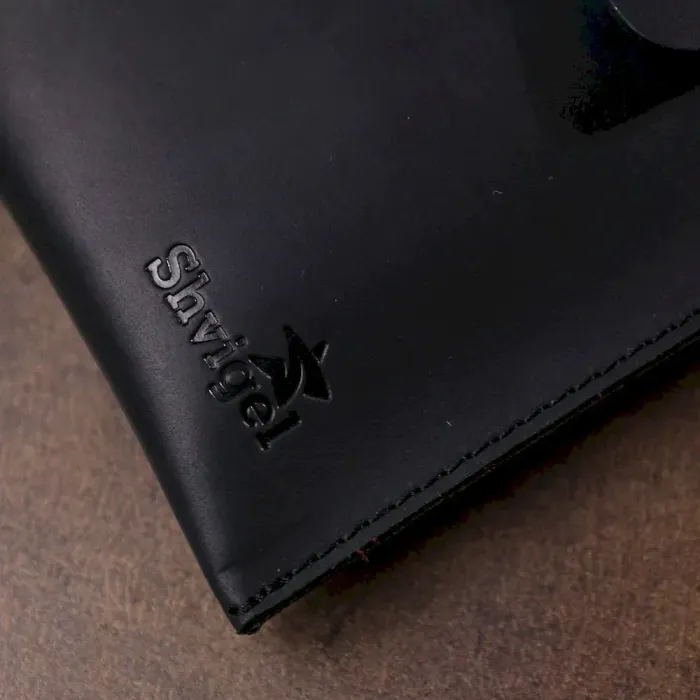 Кожаная матовая тревел-косметичка унисекс Shvigel 16426 Черный