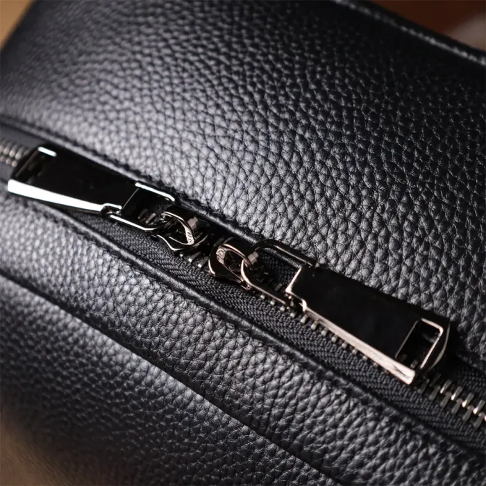 Місткий рюкзак для чоловіків з натуральної шкіри Vintage 23045 Чорний